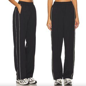 WellBeing + BeingWell Terra Pant in Black & White Stripe Track Jogger Sweats L